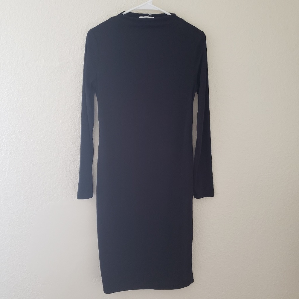NWOT Long Sleeve Knit Midi Dress Prologue Black XS